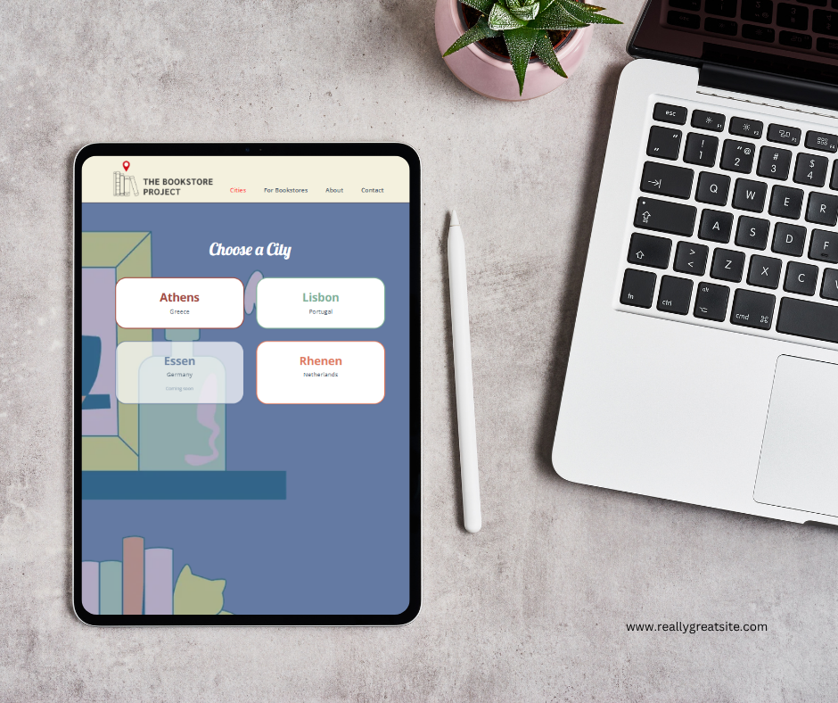 The Bookstore Project - Cities - on Tablet